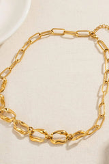 18K Gold-Plated Stainless Steel Necklace Necklaces - Tophatter Daily Deals