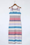 Striped Slit Sleeveless Maxi Dress Casual Dresses - Tophatter Daily Deals