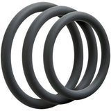 Optimale 3 Ring Set (Slate) – Silicone Thin Cock Ring Set with 40mm, 45mm, and 50mm Diameters > Cock Ring > Sets - Tophatter Daily Deals