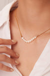 18K Gold-Plated Freshwater Pearl Necklace Necklaces - Tophatter Daily Deals