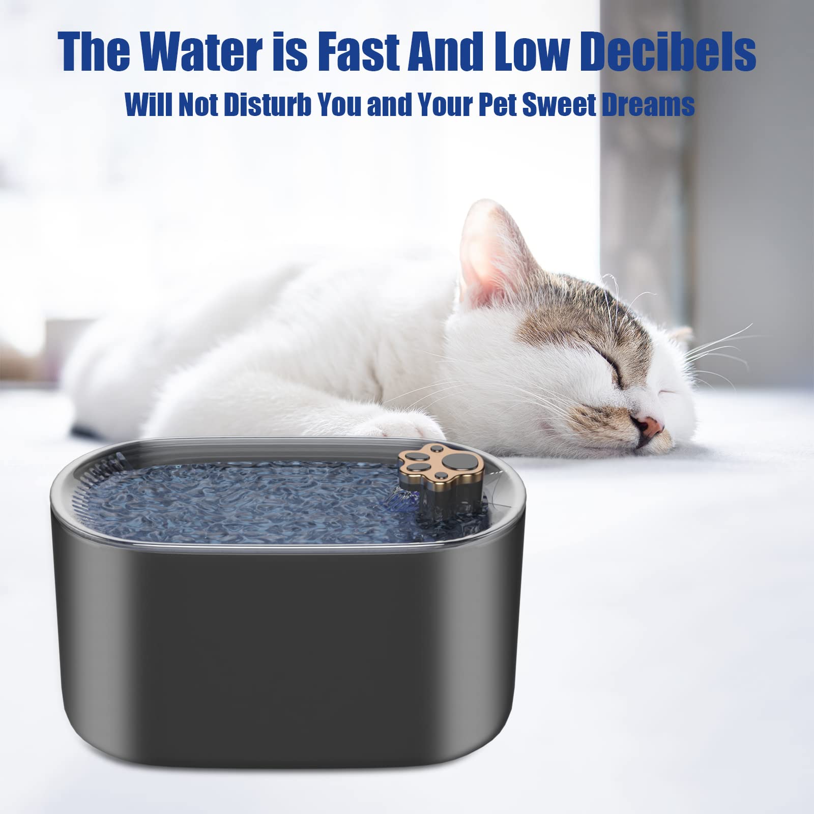 3L Cat Water Fountain Filter Automatic Drinker For Dogs Cats Pet Water Dispenser Ultra-Quiet Water Dispenser With LED Light Pet Products 0 - Tophatter Daily Deals