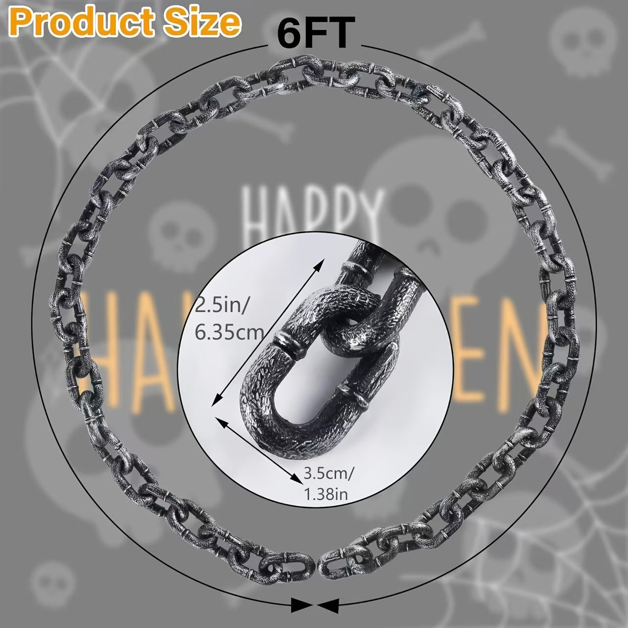 Halloween Plastic Chain Haunted Decoration Halloween - Tophatter Daily Deals