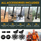 Trekking Poles Aluminum Alloy Quick Lock Hiking Sticks (2pcs) Camping & Hiking - Tophatter Daily Deals