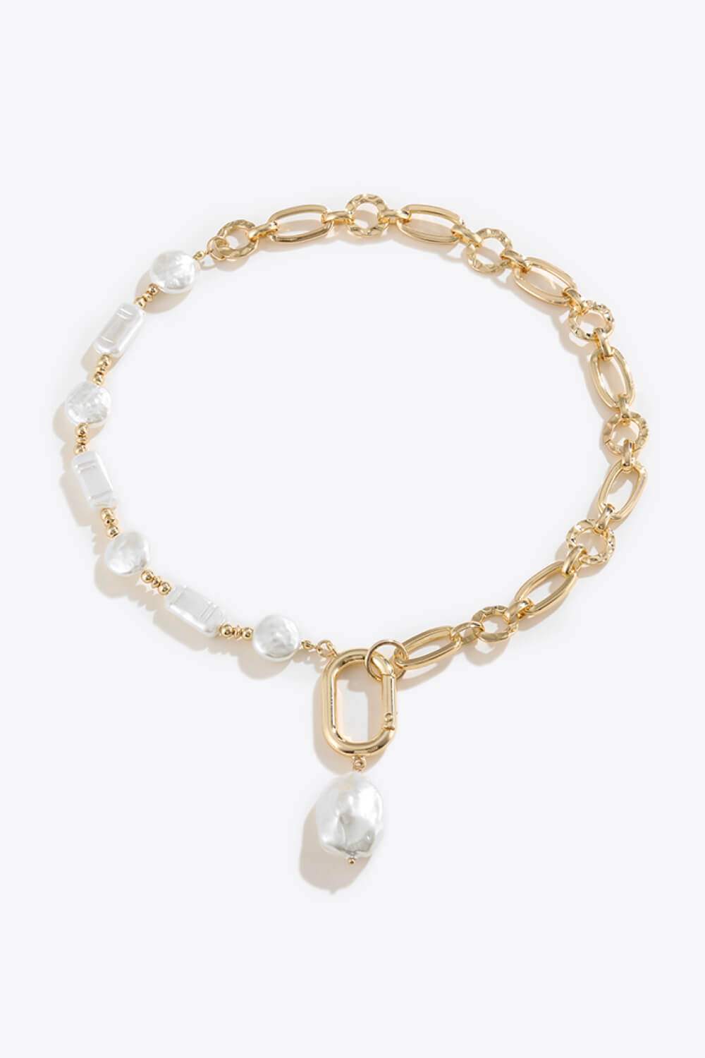 Freshwater Pearl Pendant Chunky Chain Necklace Necklaces - Tophatter Daily Deals