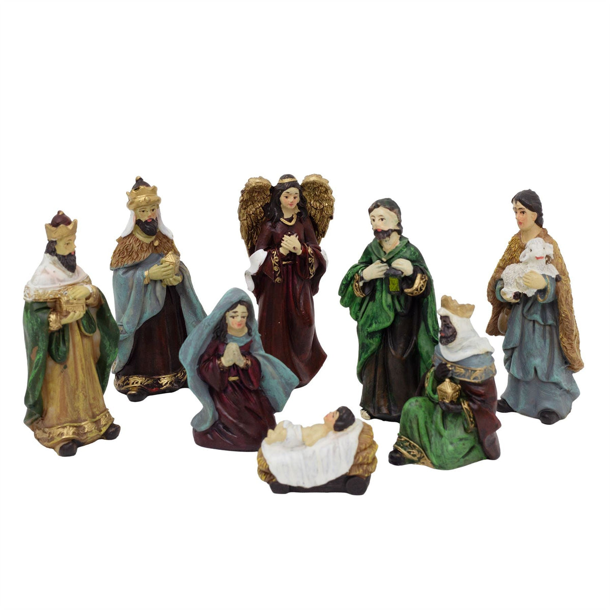 8-Piece Christmas Nativity Figurines | Traditional Holy Family Figures Set - 9cm Nativity Set - Tophatter Daily Deals