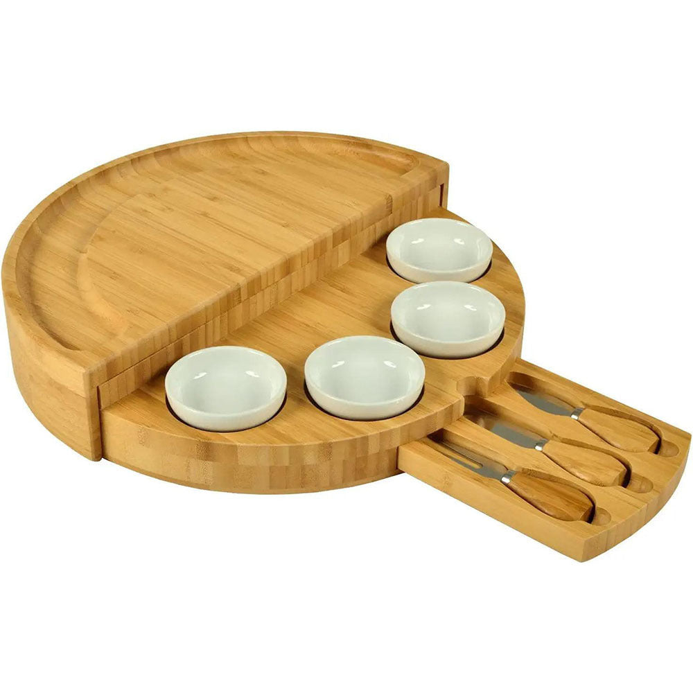 Bamboo Foldable Cheese Board 0 - Tophatter Daily Deals