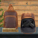 Abby Concealed Carry Studded Leather Backpack Purse Handgun Purses - Tophatter Daily Deals