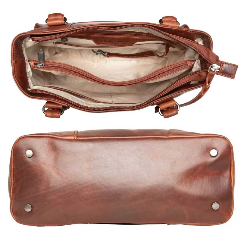 Peyton Leather Concealed Carry Tote EDC Handbag Handgun Purses - Tophatter Daily Deals