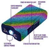 Rhinestone Rainbow 10 Million Volt Bling Stun Gun Stun Guns - Tophatter Daily Deals