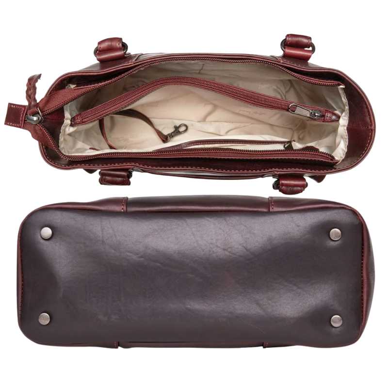 Peyton Leather Concealed Carry Tote EDC Handbag Handgun Purses - Tophatter Daily Deals