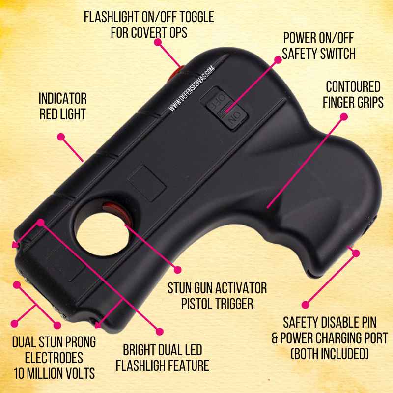 "Pistol-Whipped" Gun Grip Flashlight Stun Gun Combo Stun Guns - Tophatter Daily Deals