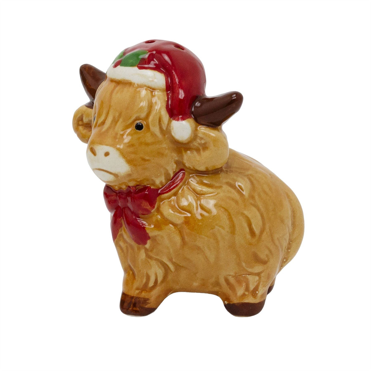 Christmas Highland Cow Salt & Pepper Shakers | Novelty Salt and Pepper Pots Salt and Pepper Shakers - Tophatter Daily Deals