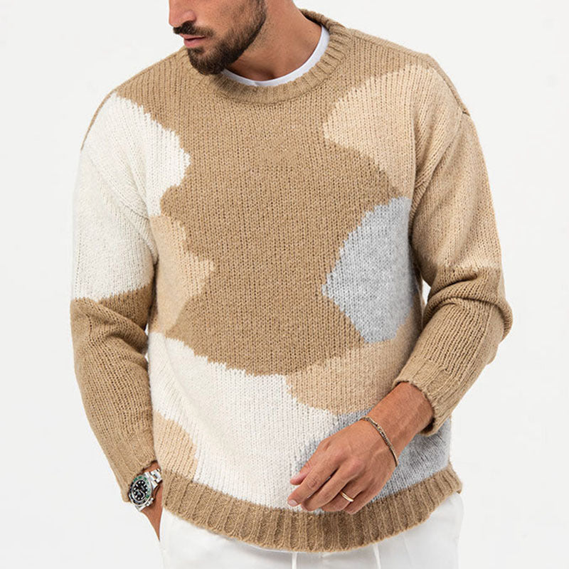 Soft Men's Sweater – Crewneck Jacquard Knit, Acrylic Casual 3D Changing Face Moving Picture Frame - Tophatter Daily Deals