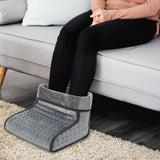 Electric Foot Warmer - 2 In 1 Electric Heated Foot Warmer Massager Comfort Fleece Suede Comfy Relaxing Clothing - Tophatter Daily Deals