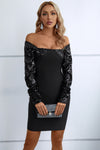 Sequin Off-Shoulder Mini Dress - Tophatter Deals