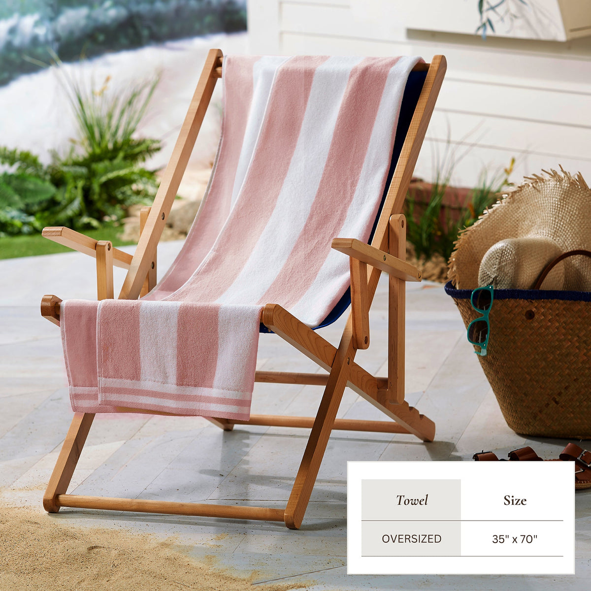 Striped Cabana Beach Towel - Edgartown Collection Bath - Tophatter Daily Deals