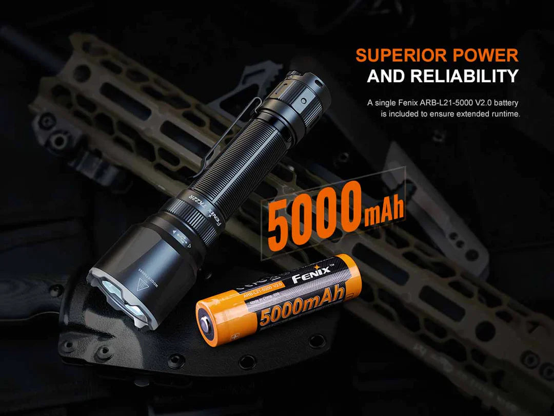 FENIX FLASHLIGHT BLACK - TK22R - Tophatter's Army Deals FLASHLIGHTS - Tophatter Daily Deals