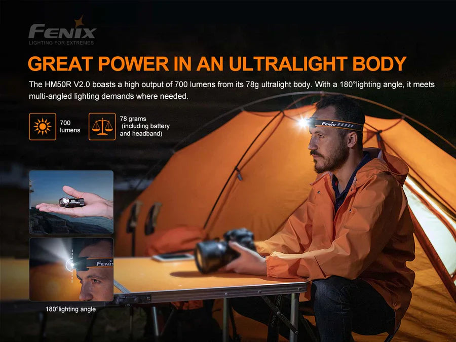 FENIX HM50R V2.0 RECHARGABLE HEADLAMP - Tophatter's Army Deals FLASHLIGHTS - Tophatter Daily Deals