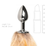 Fox Tail No 1 Silver Plug with Faux Fur Tail and Aluminum Butt Plug > Anal Range > Tail Butt Plugs - Tophatter Daily Deals