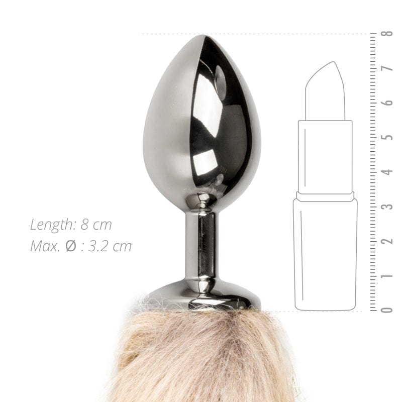 Fox Tail No 2 Silver Butt Plug with Faux Fur Tail > Anal Range > Tail Butt Plugs - Tophatter Daily Deals