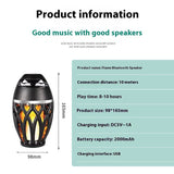 Bluetooth Flame Light Speaker Sound Led Holiday Torch Light Wireless 0 - Tophatter Daily Deals