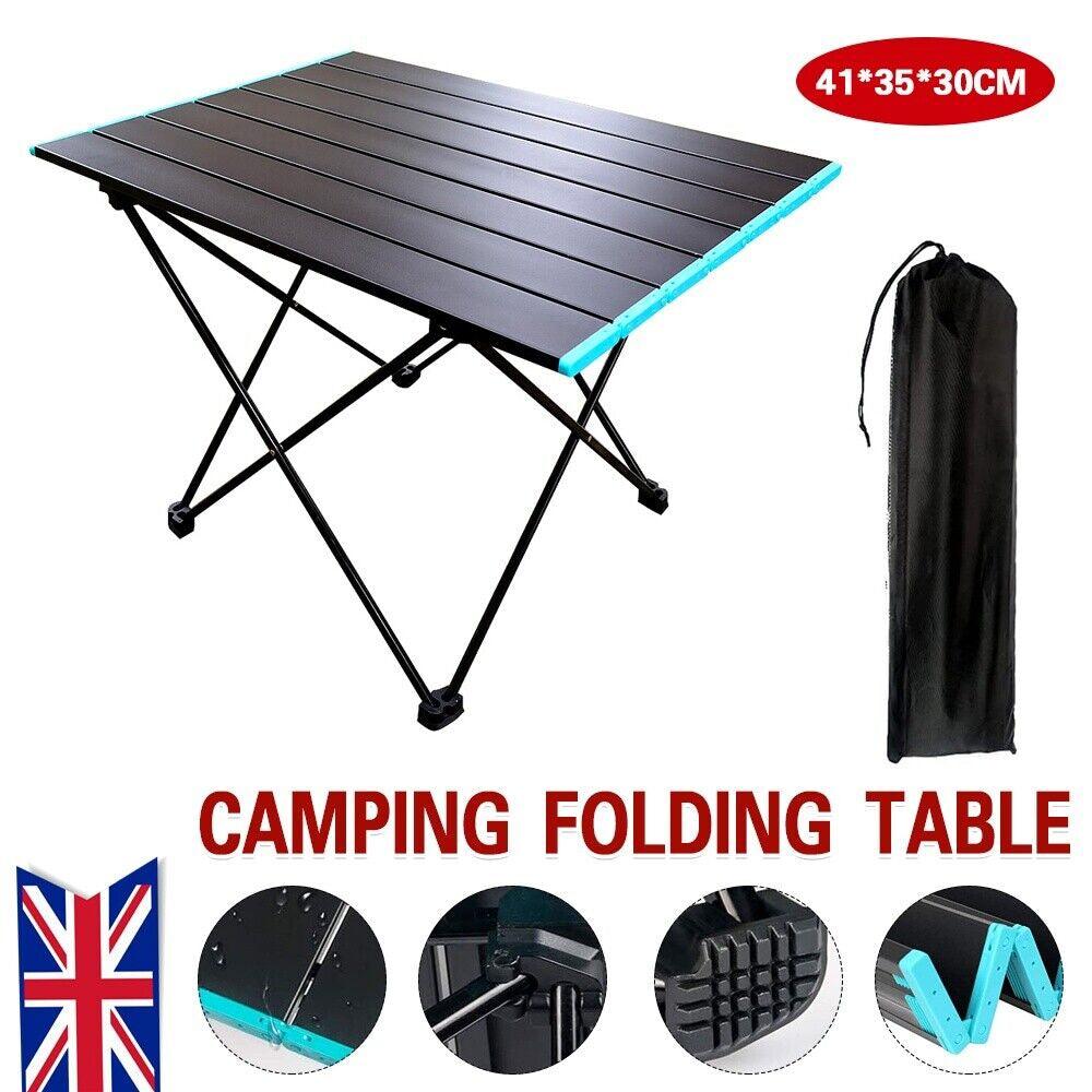 Folding Camping Tables with Carry Bag Portable Garden Picnic BBQ Beach Fishing - Tophatter Daily Deals