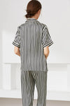 Striped Short Sleeve Shirt, Pants, and Cami Pajama Set Loungewear Sets - Tophatter Daily Deals