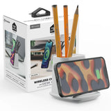 Wireless Charging Stand with Dual USB Charger & Desk Organizer Phone Chargers - Tophatter Daily Deals