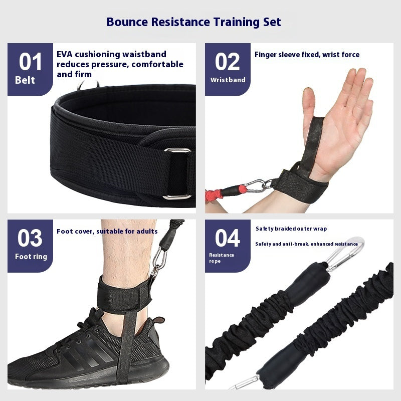 Boxing MMA Taekwondo Elastic String Basketball Bounce Strength Leg Training Explosive Power Resistance Band Fitness Equipment 0 - Tophatter Daily Deals