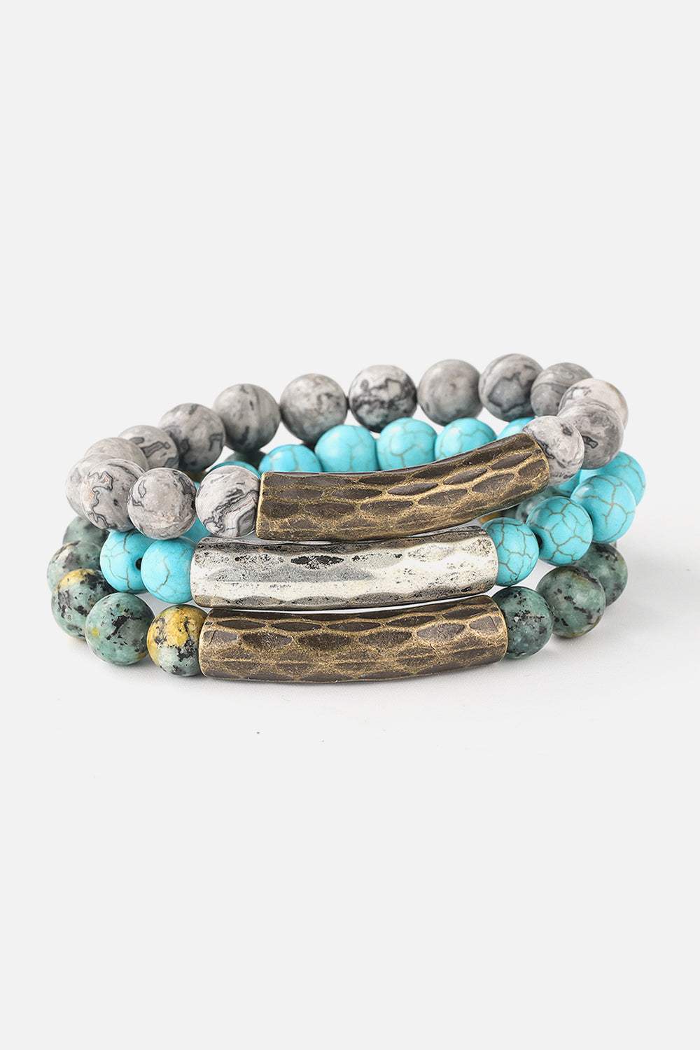 Natural Stone Beaded Bracelet Bracelets - Tophatter Daily Deals