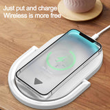 3 In 1 Foldable Wireless Charger Night Light Wireless Charging Station Stonego LED Reading Table Lamp 15W Fast Charging Light 0 - Tophatter Daily Deals