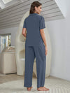 Short Sleeve Shirt, Bralette, and Pants Lounge Set Loungewear Sets - Tophatter Daily Deals