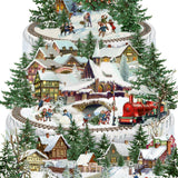 Christmas Advent Calendar The Christmas Railway | Christmas Train Advent Calendar Traditional Advent Calendar | Alpine Village Picture Advent Calendar Paper Advent Calendar Advent Calendar - Tophatter Daily Deals