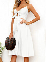 Cutout Smocked Sweetheart Neck Cami Dress Casual Dresses - Tophatter Daily Deals
