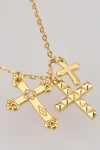 Inlaid Zircon Cross Pendant Necklace Necklaces - Tophatter Daily Deals