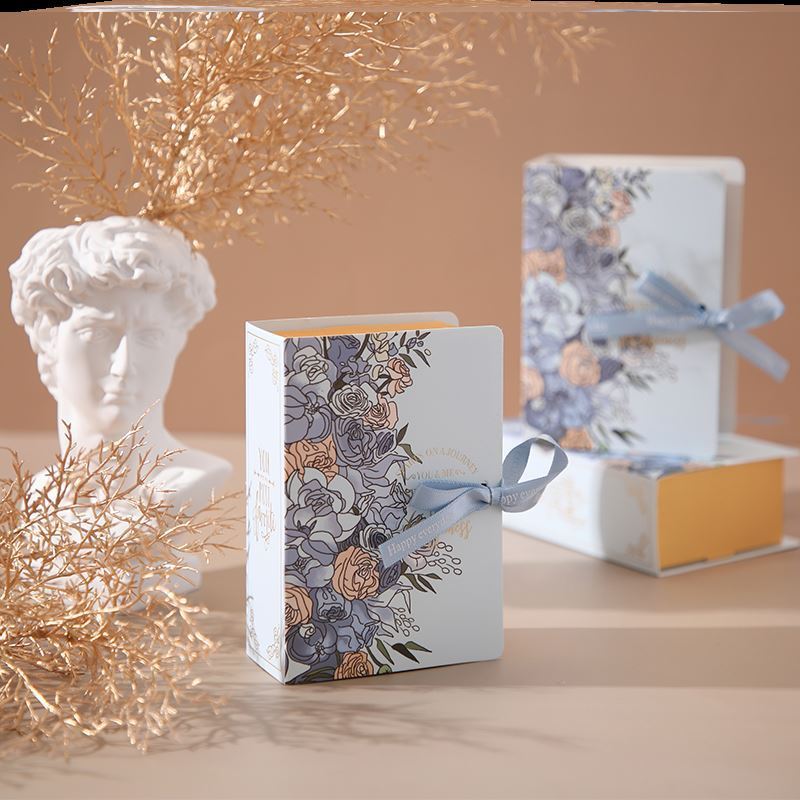 Bronzing New Book Wedding Candy Wedding Gift Box Sky Blue 9x4.5x13cm 0 - Tophatter Daily Deals