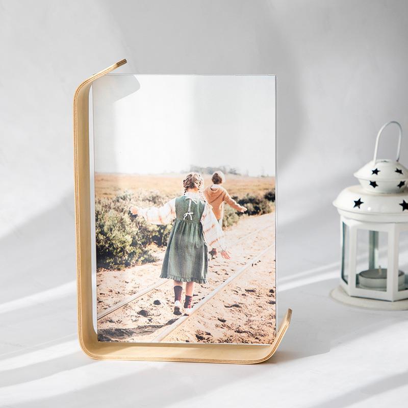 Acrylic Wooden Photo Frame Herbarium Display Frame Calendar DIY Frame Photo Frames For Wedding Party Picture Frame Photo Decor Log color 0 - Tophatter Daily Deals