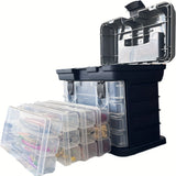 4-Tier Portable Fishing Tackle Storage Box Outdoor > Fishing - Tophatter Daily Deals