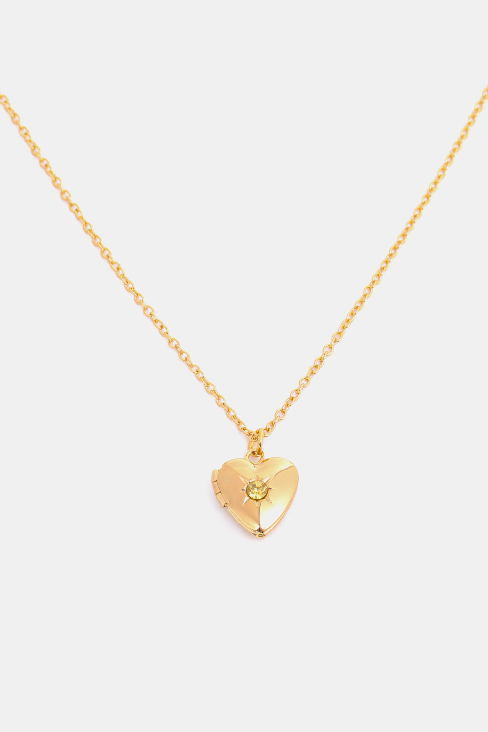 Zircon Heart Shape 14K Gold-Plated Pendant Necklace November One Size Necklaces - Tophatter Daily Deals