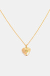 Zircon Heart Shape 14K Gold-Plated Pendant Necklace November One Size Necklaces - Tophatter Daily Deals