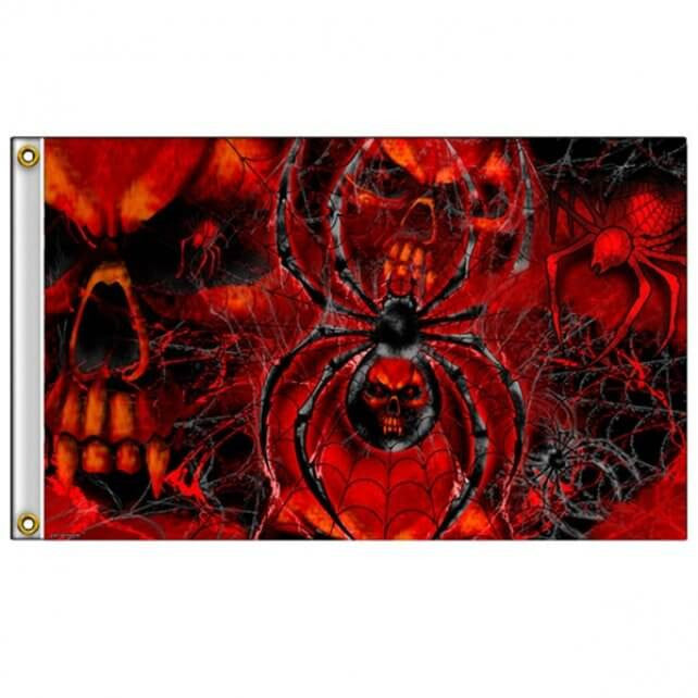 Hot Leathers Black Widow Flag 3 x 5 w/ Metal Grommets Flag - Tophatter Daily Deals