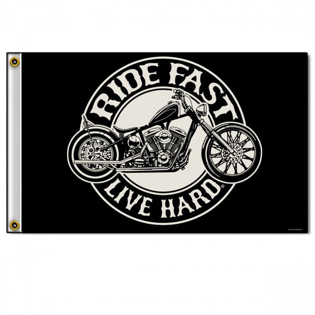 Hot Leathers Circle Bike Flag 3 x 5 w/ Metal Grommets Flag - Tophatter Daily Deals