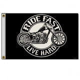 Hot Leathers Circle Bike Flag 3 x 5 w/ Metal Grommets Flag - Tophatter Daily Deals
