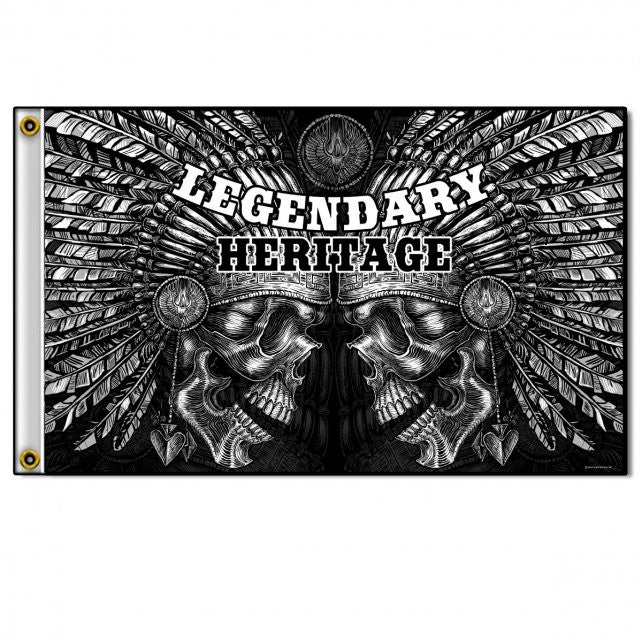 Hot Leathers Indian Headbutt Flag 3 x 5 w/ Metal Grommets Flag - Tophatter Daily Deals