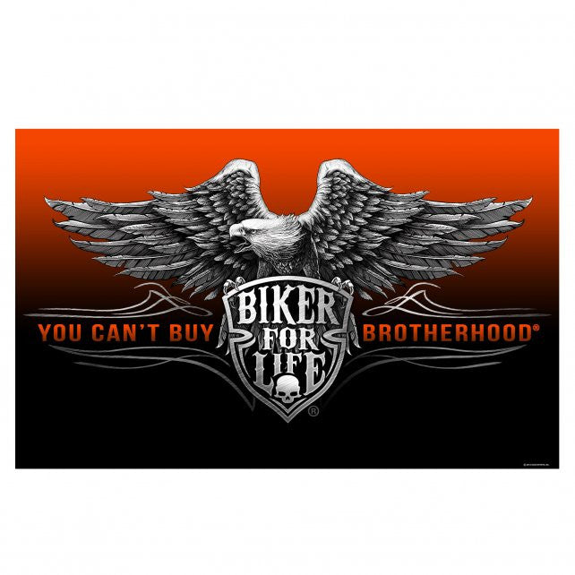 Hot Leathers Biker Brotherhood Flag 3 x 5 w/ Metal Grommets Flag - Tophatter Daily Deals