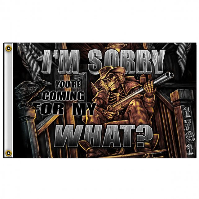 Hot Leathers Coming For My What Flag 3 x 5 w/ Metal Grommets Flag - Tophatter Daily Deals