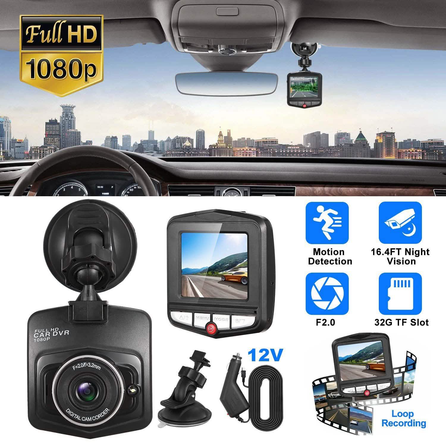 FHD 1080P Car DVD Dash Cam Vehicle Video Recorder Automotive - Tophatter Daily Deals
