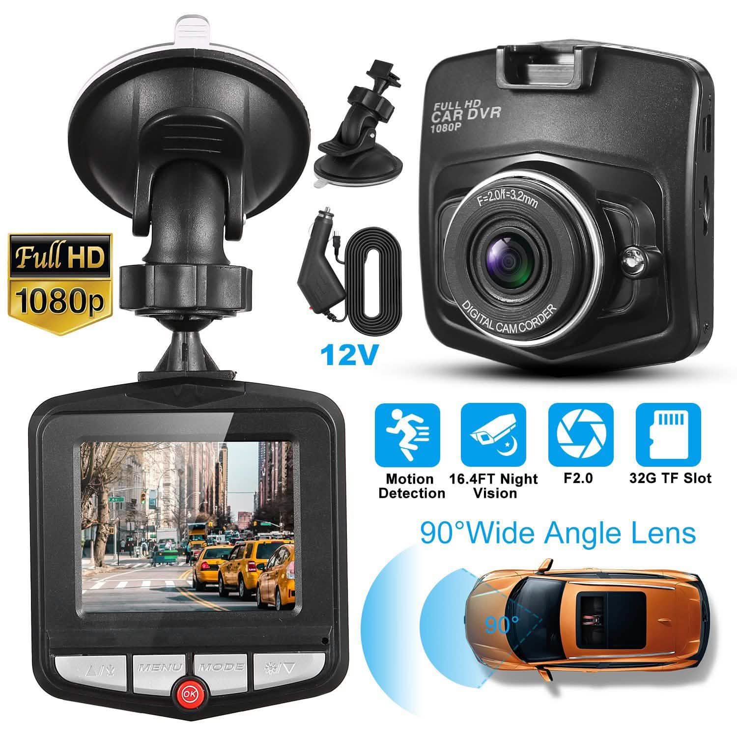 FHD 1080P Car DVD Dash Cam Vehicle Video Recorder Automotive - Tophatter Daily Deals