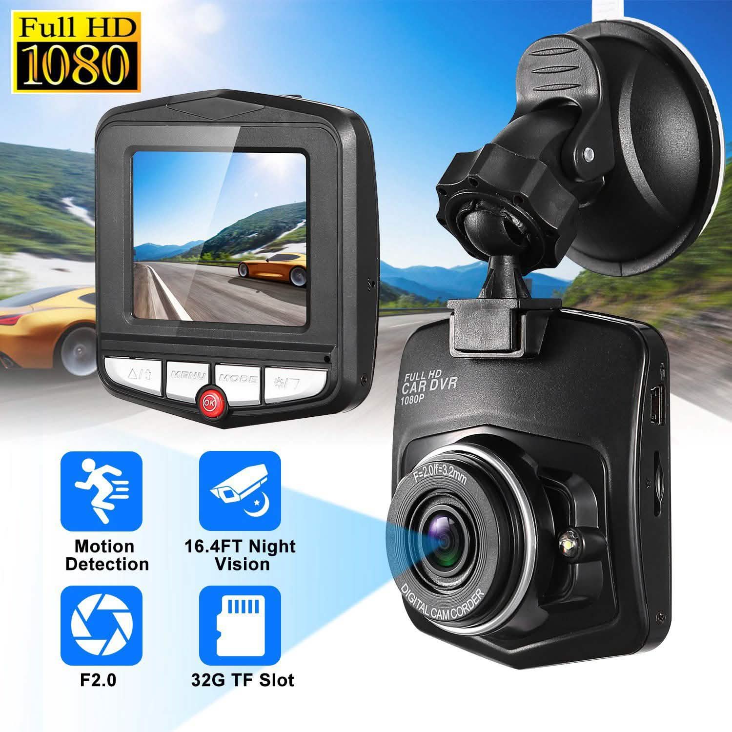 FHD 1080P Car DVD Dash Cam Vehicle Video Recorder Automotive - Tophatter Daily Deals