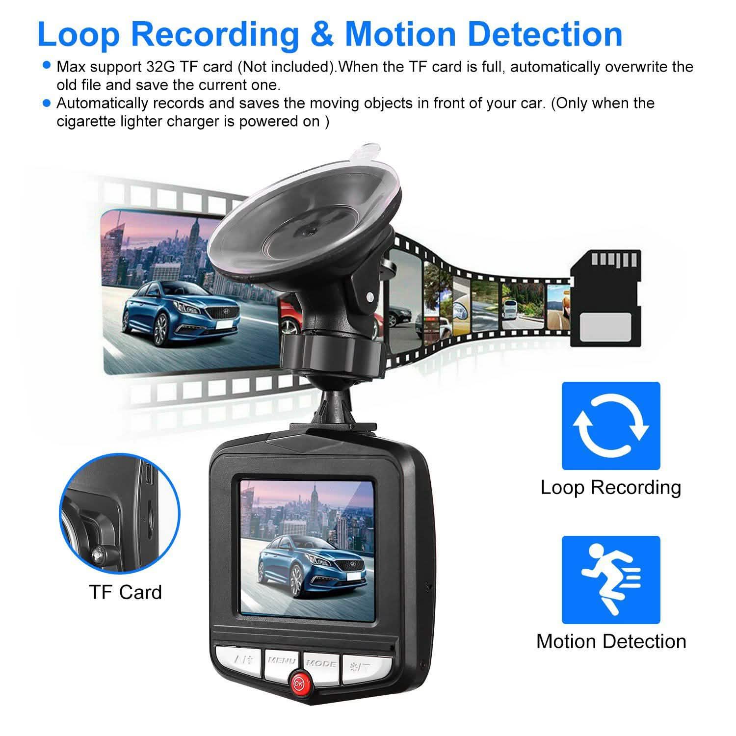 FHD 1080P Car DVD Dash Cam Vehicle Video Recorder Automotive - Tophatter Daily Deals
